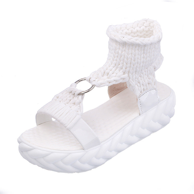 Sandalias tejidas para mujer