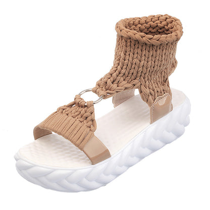 Sandalias tejidas para mujer