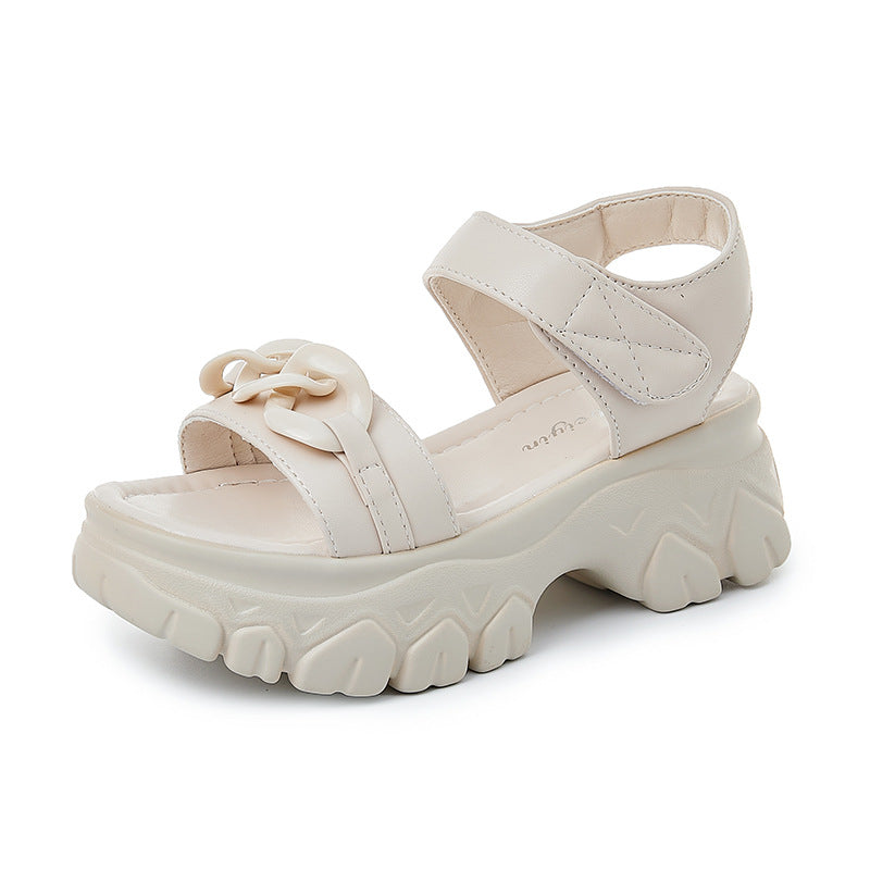 Sandalias plataforma suela gruesa velcro