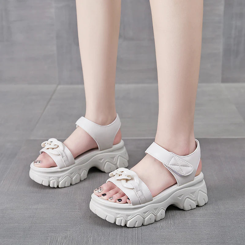 Sandalias plataforma suela gruesa velcro