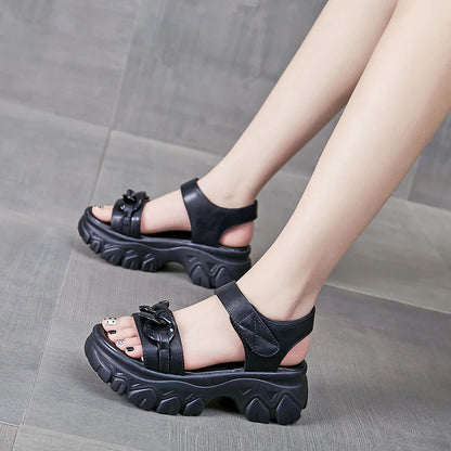 Sandalias plataforma suela gruesa velcro