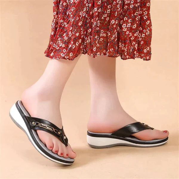 Soft sole support flip-flops