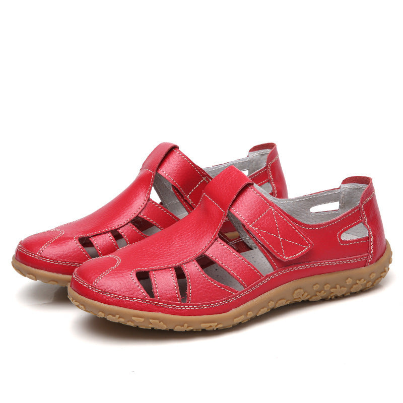 Sandalias retro casual de suela blanda