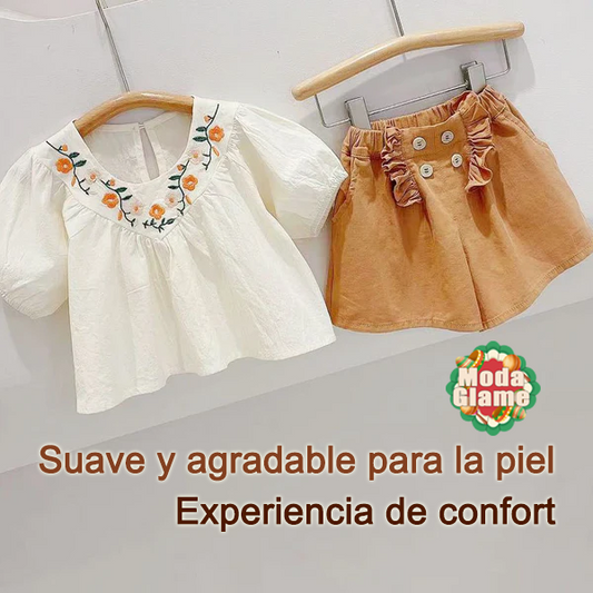 Camisetas y pantalones cortos para niña (traje)