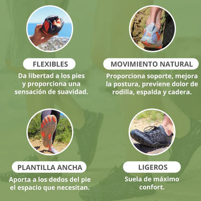 Zapatillas correctivas antideslizantes.