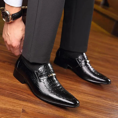 Zapatos de cuero italianos hechos a mano para hombre