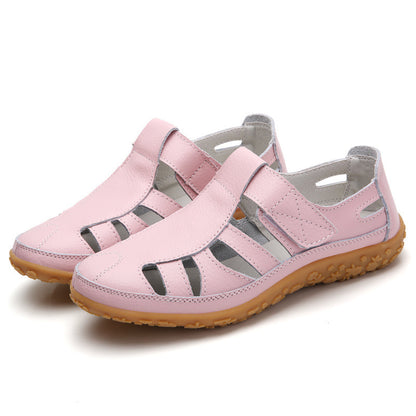 Sandalias retro casual de suela blanda