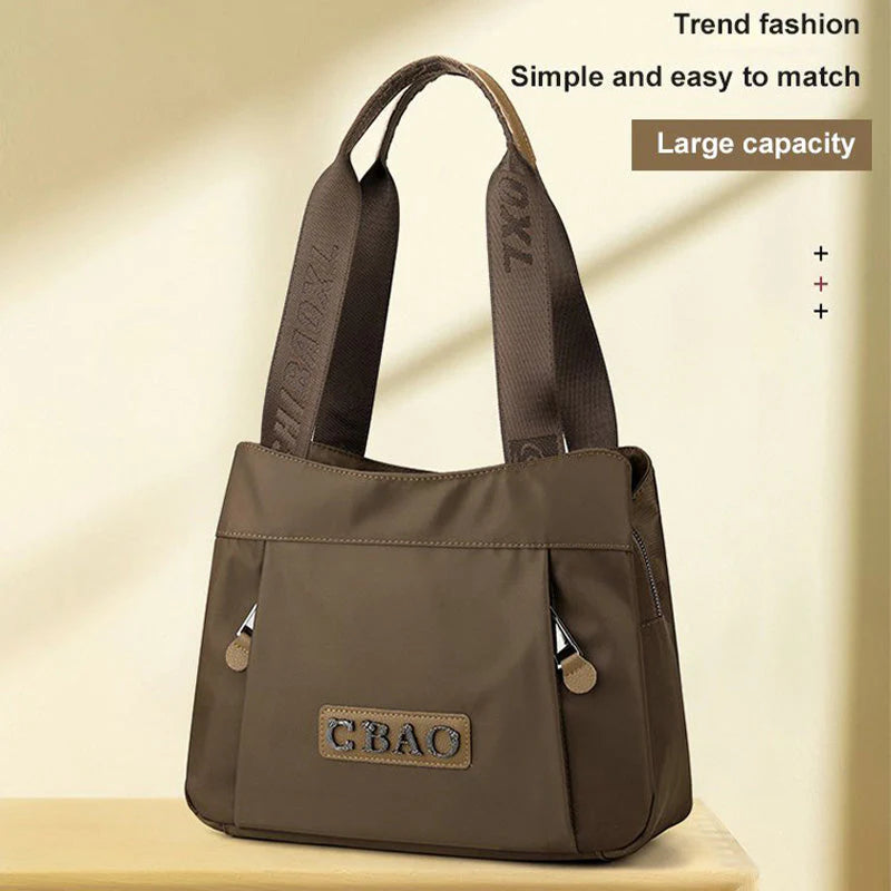 Moda Simple Bolsa de hombro de nylon de gran capacidad