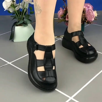 Nuevos zapatos de piel de diseño tejido