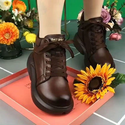 [100% cuero auténtico]botas cortas de lana